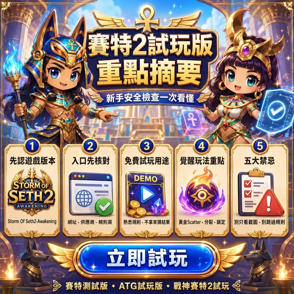 賽特2試玩版新手安全檢查與五大禁忌重點圖卡